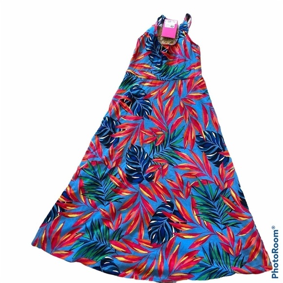 Tabitha Brown x Target Women’s Tropical Print Sleeveless Knot Midi Dress NWT - Picture 2 of 4